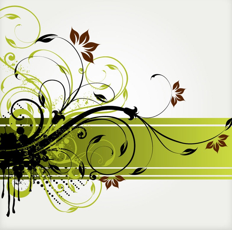 13 Floral Swirl Vector Background Images