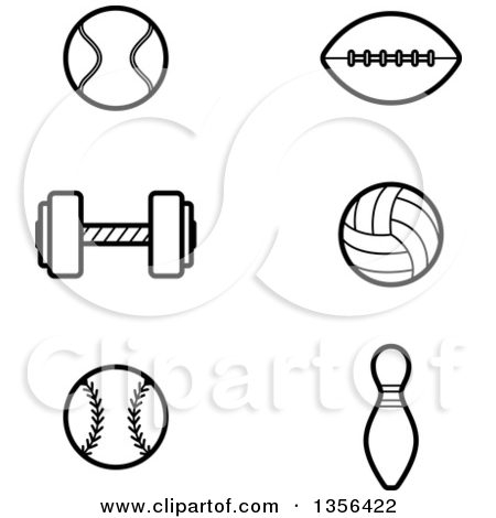 Football Clip Art Black and White