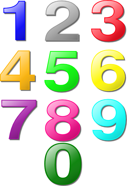 Free Clip Art Numbers 1 10