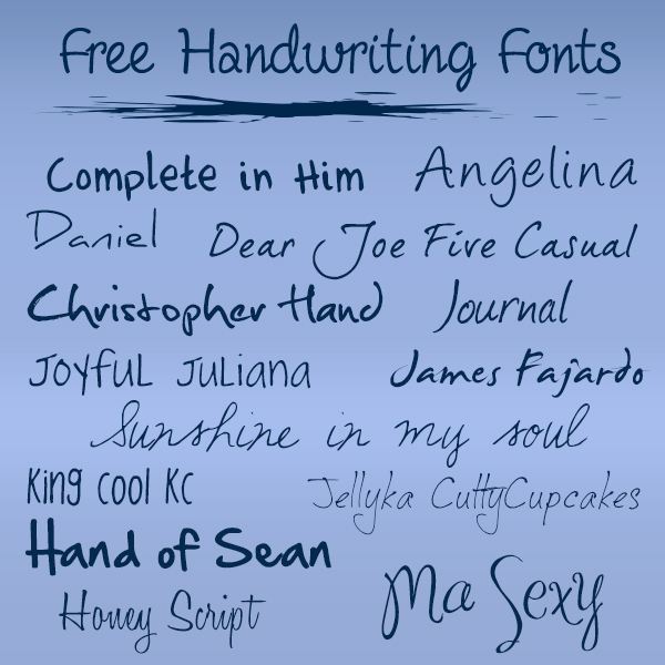 Free Handwriting Fonts