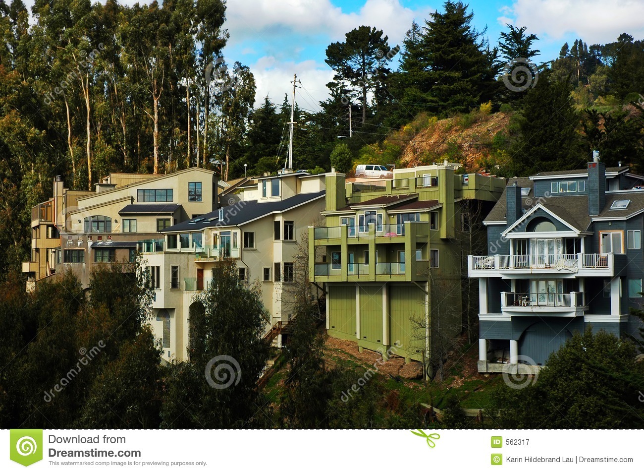 Free Image Hillside Homes California