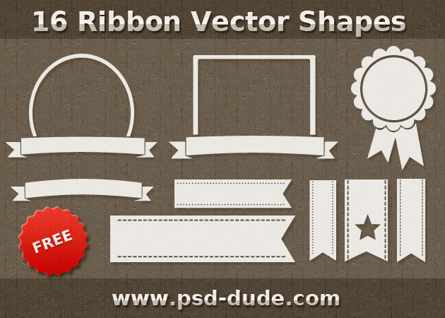 Free Photoshop Ribbon Shapes