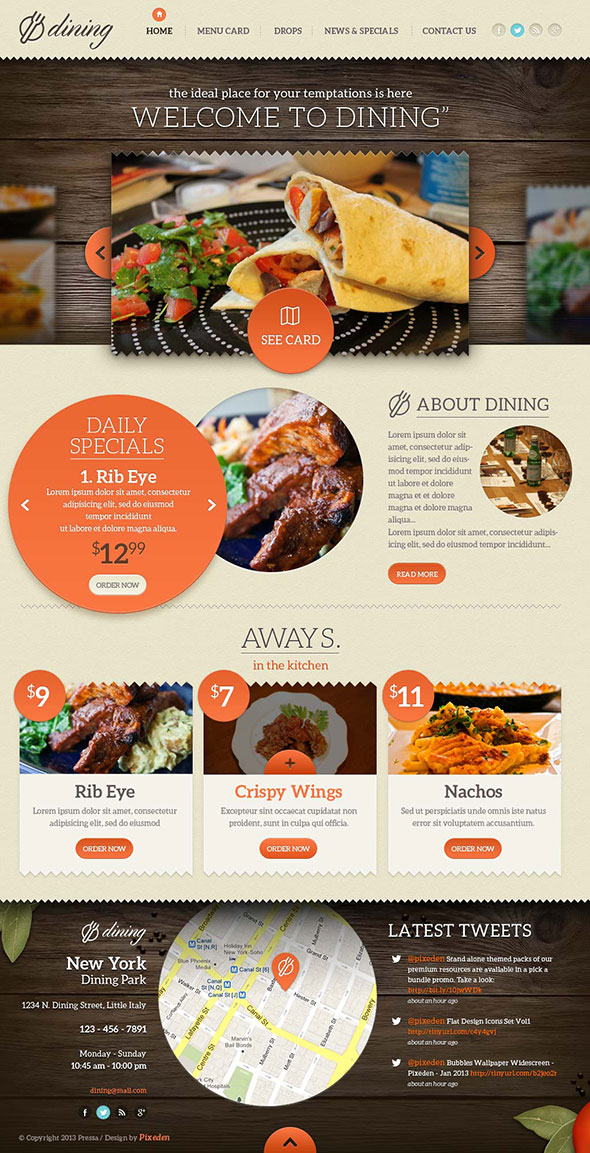 Free Psd Restaurant Menu Template