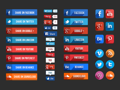 Free Social Media Buttons