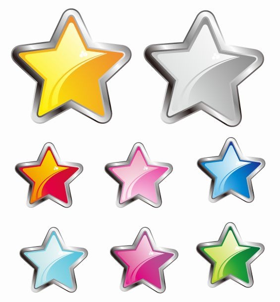 7 Decorative Stars Vector Free Images