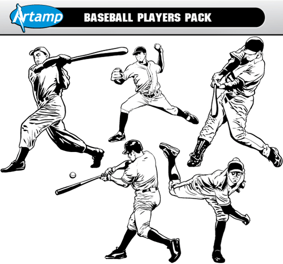 Free Vector Baseball Player