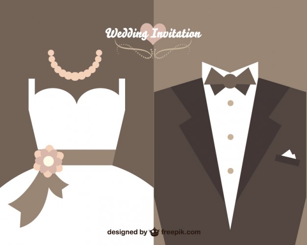 Free Vector Wedding Invitation