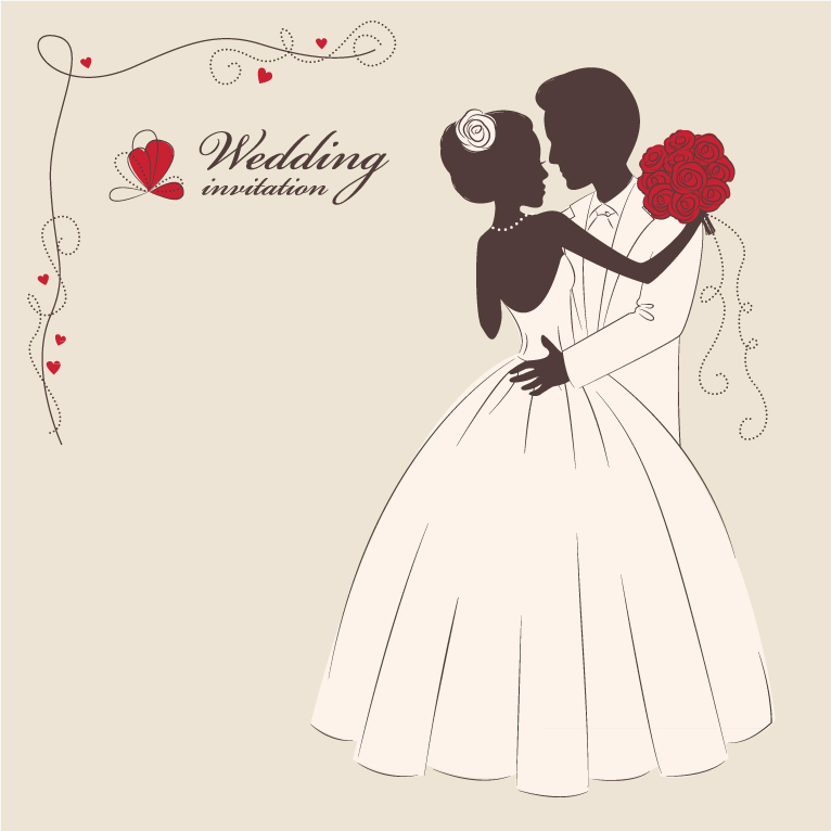 Free Vector Wedding Invitation