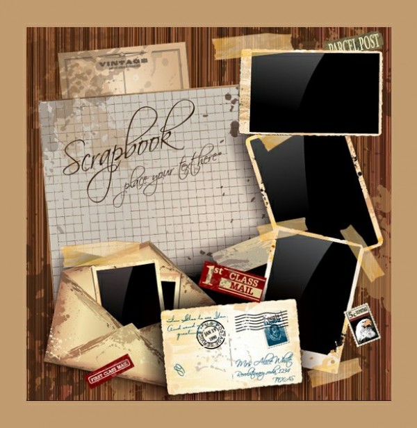 Free Vintage Scrapbook Templates Free Vintage Scrapbook Templates