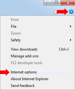 Gear Icon Internet Explorer
