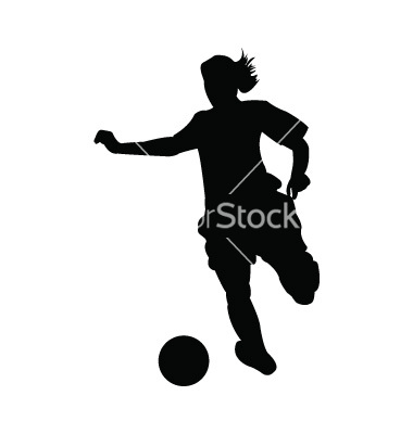 Girl Soccer Player Silhouette Vector