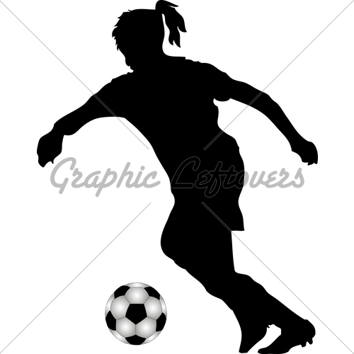 Girl Soccer Player Silhouette