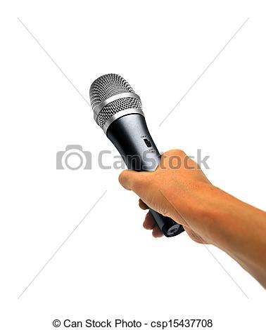 Hand Holding Microphone Drawing