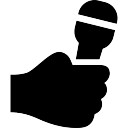 Hand Holding Microphone Icon