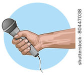 Hand Holding Microphone