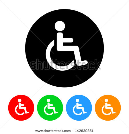 Handicap Wheelchair Symbol Vector