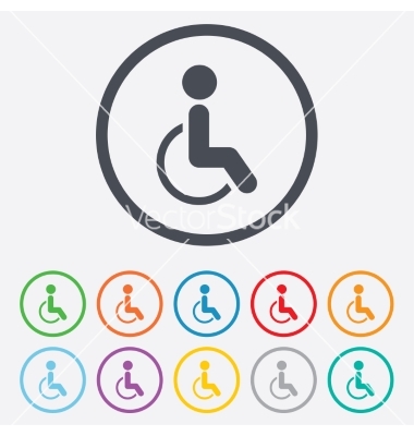 Handicap Wheelchair Symbol Vector