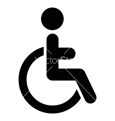 Handicap Wheelchair Symbol Vector