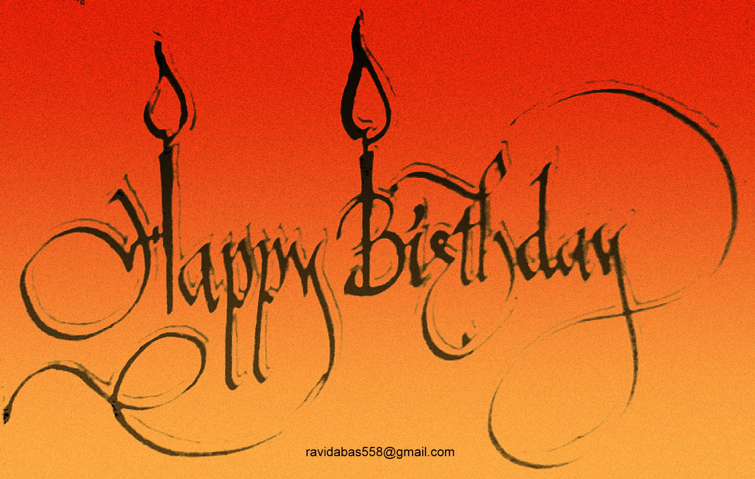 Happy Birthday Calligraphy