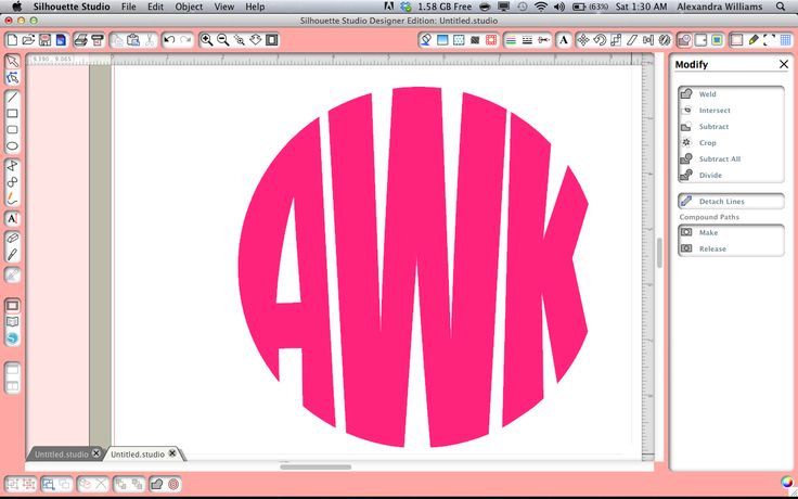 How to Create a Monogram in Circle Silhouette