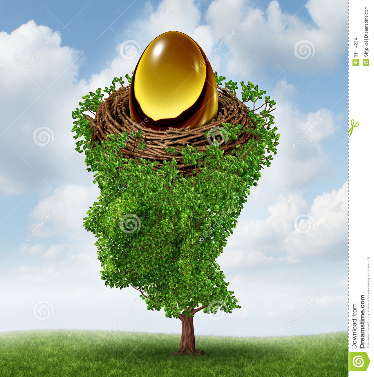 Human Head in the Shape of a Tree Human Head in the Shape of a Tree