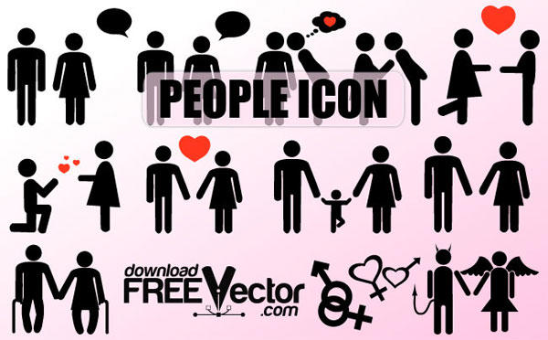 Icon People Vector Silhouette Icon People Vector Silhouette