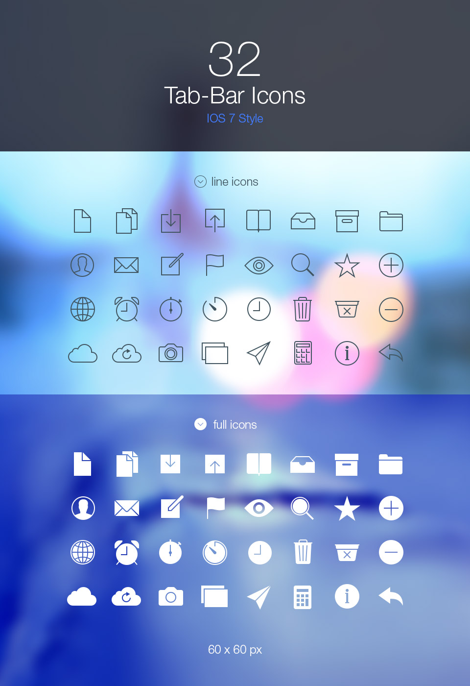 iOS 7 Tab Bar Icons iOS 7 Tab Bar Icons