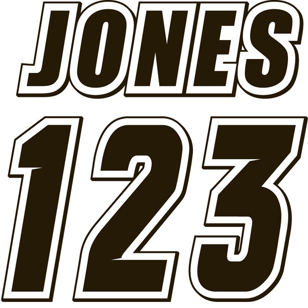 Jersey Letters and Number Font