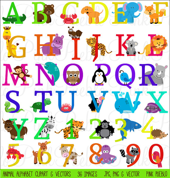 Jungle Animal Alphabet Letters