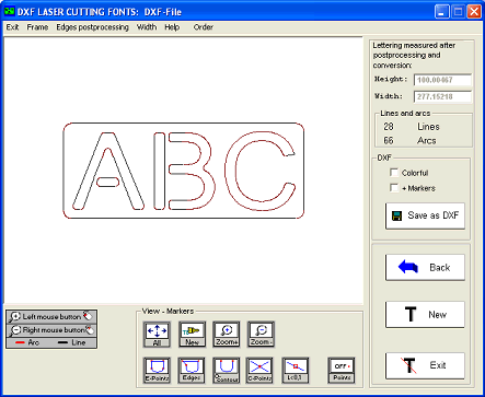 Laser Cutting DXF Fonts