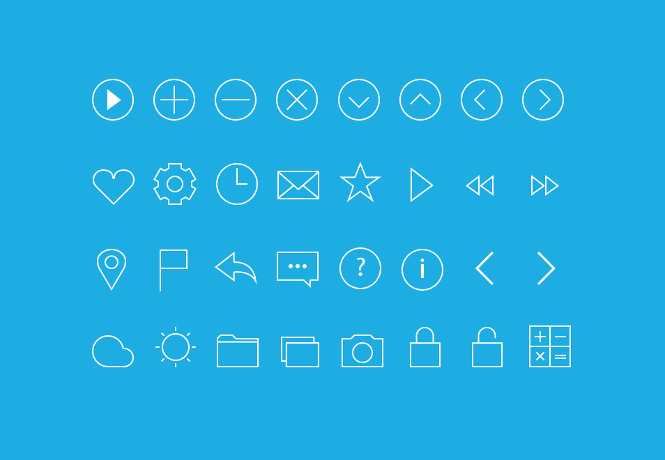 Line Icon PSD