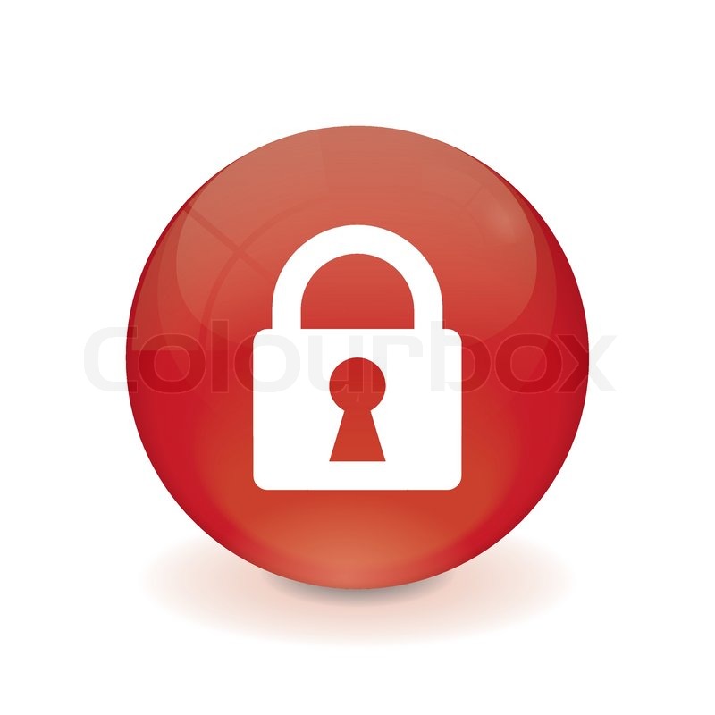 Lock Icon Red Green Blue Buttons