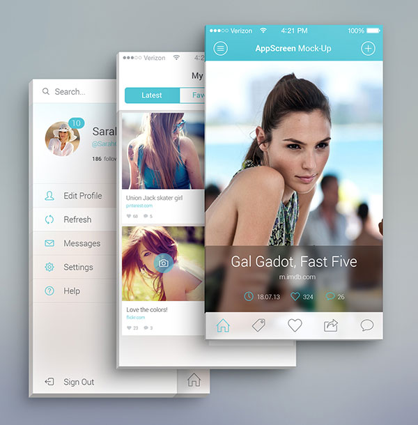 6 Mobile App Design Templates Images