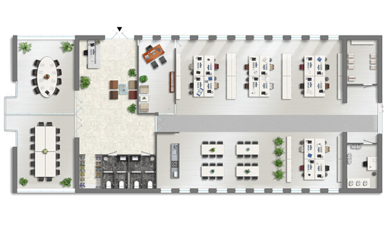 Modern Office Furniture Floor Plan