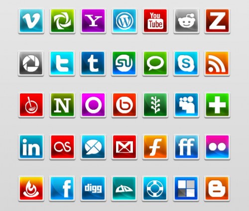 Modern Social Media Icons