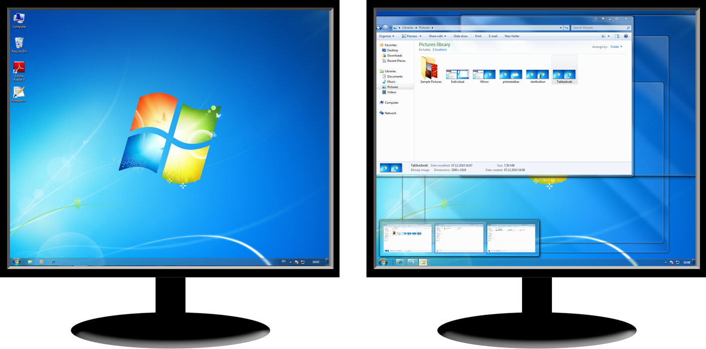 Monitor with Windows 7