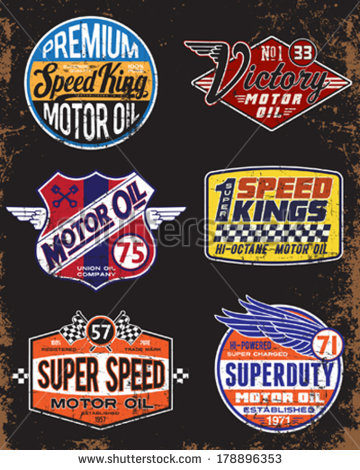 Motor Oil Vintage Can Labels