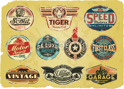 Motor Oil Vintage Can Labels