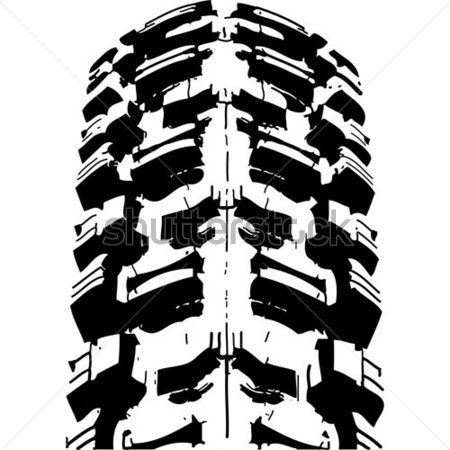 Mountain Bike Tire Track Clip Art