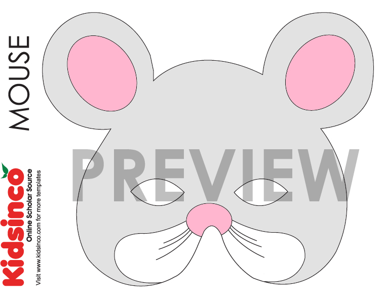 Mouse Face Mask Template