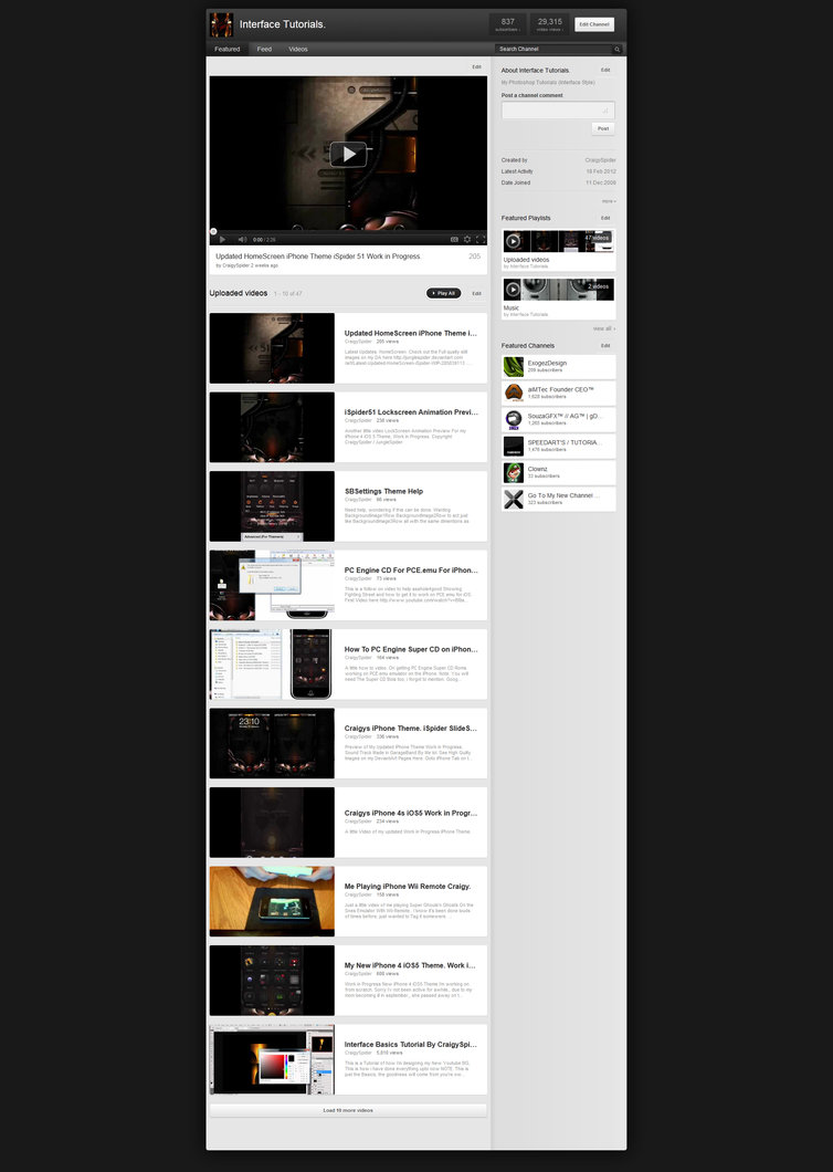 New YouTube Layout Template PSD