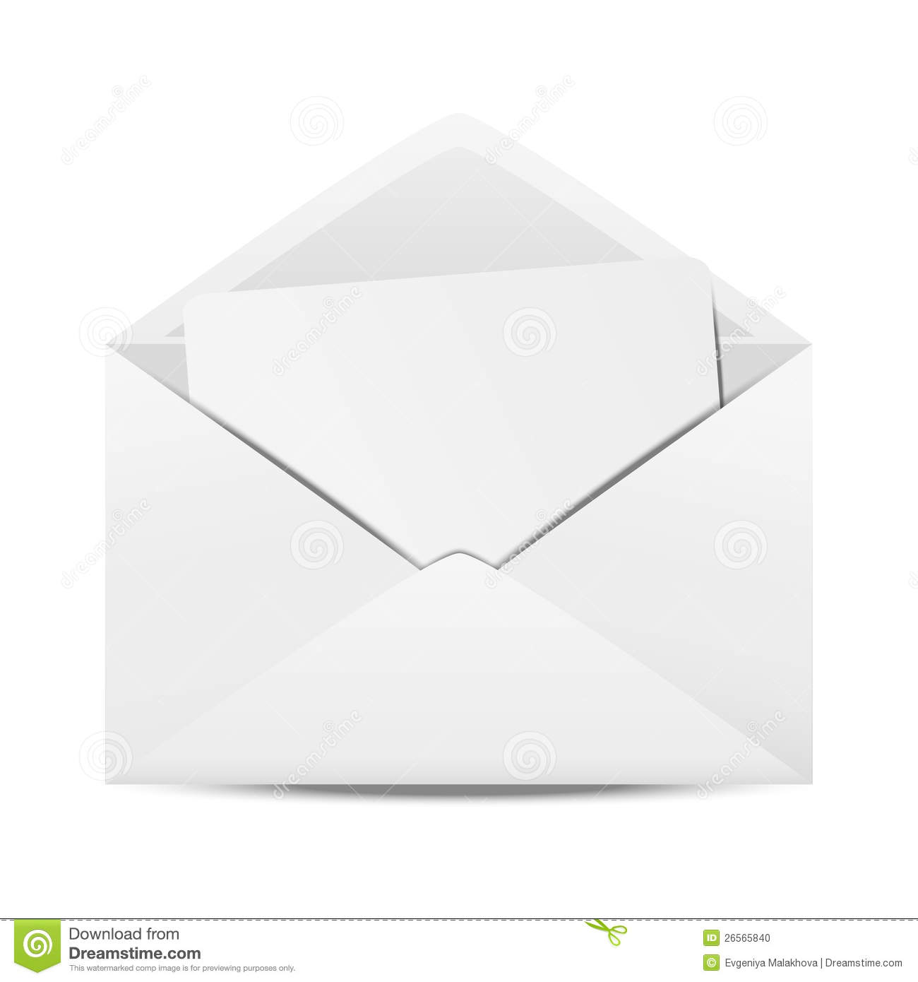 Open Envelope Black and White