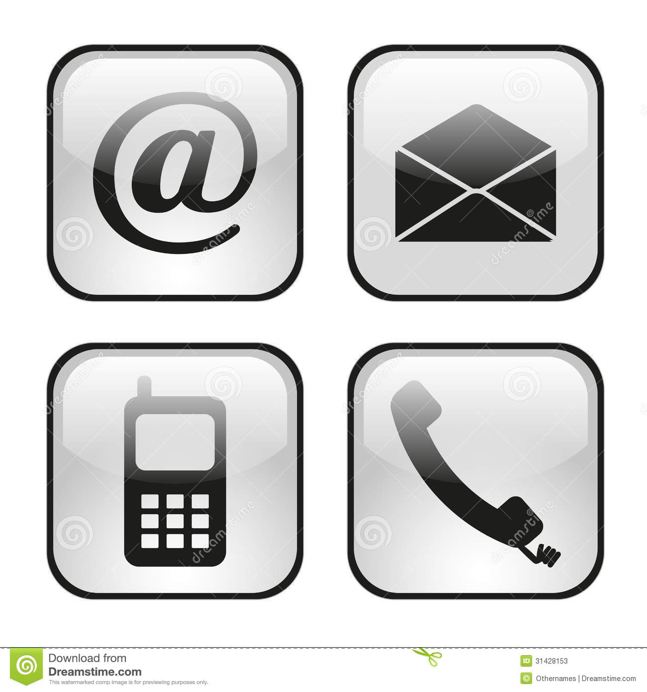 Phone and Email Icons Phone and Email Icons