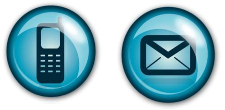 Phone and Email Icons Phone and Email Icons