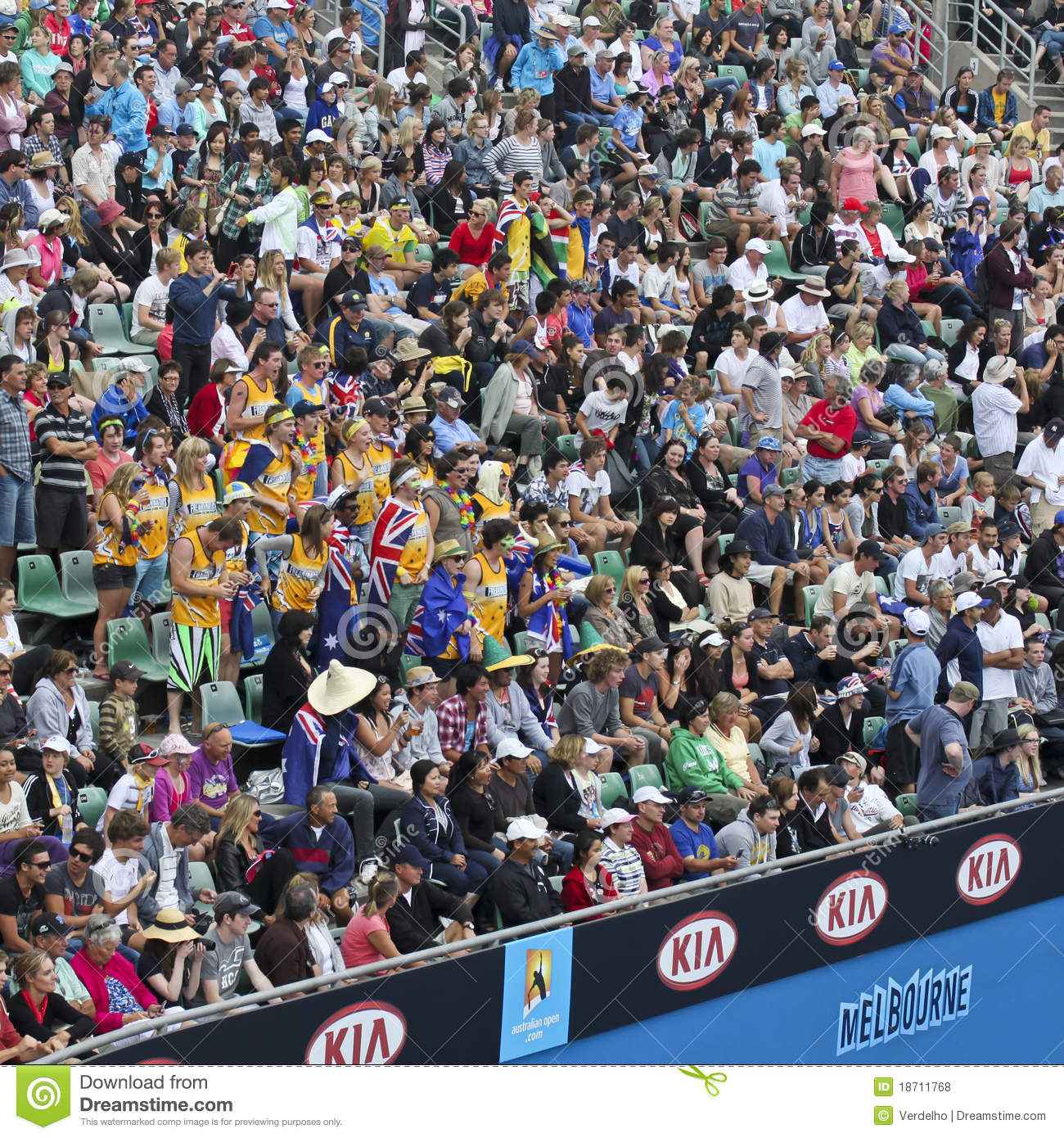 Photos of Australian Open Tennis Crowd