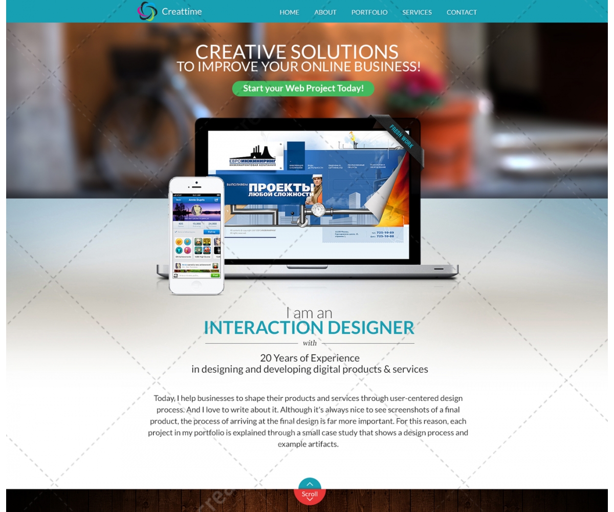 Photoshop Web Page Template