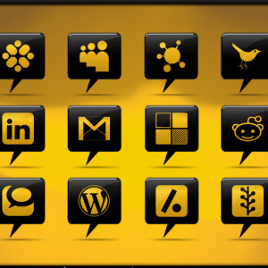 Red & White Pearl Social Media/Social Networking/Social Bookmarking Icons