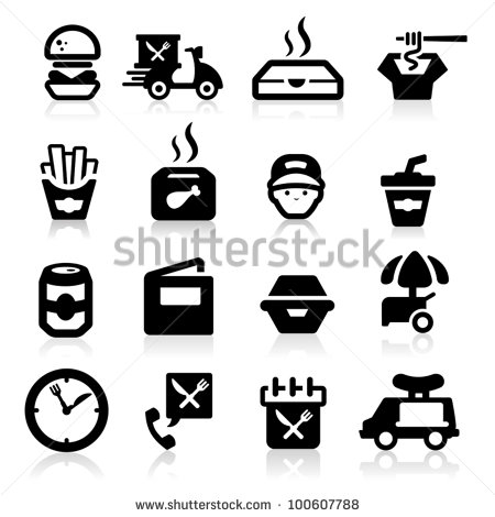 9 Fast Food Delivery Icon Images