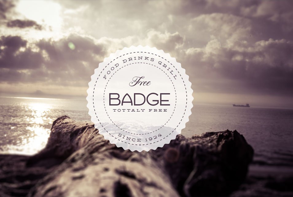 Retro Badge PSD Template