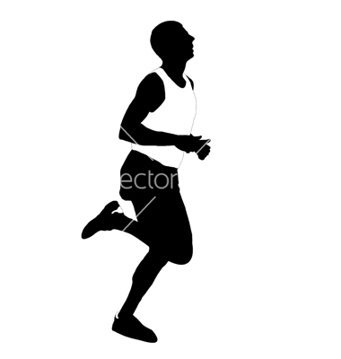 Running Man Silhouette Vector